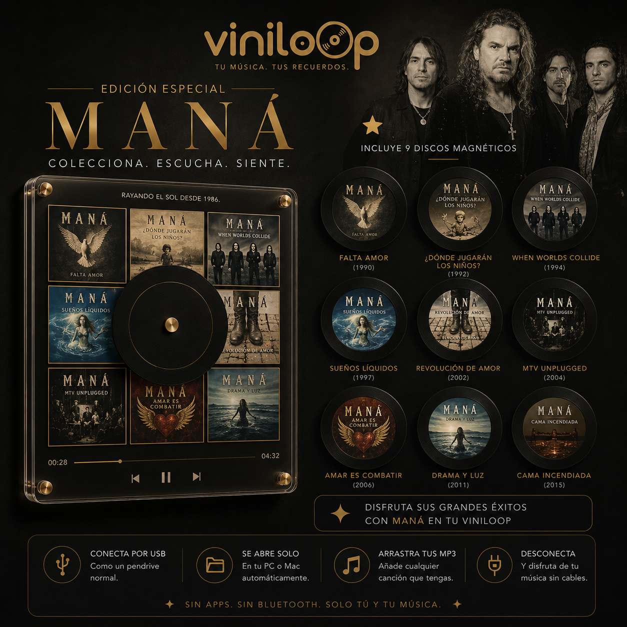 Viniloop™ | Reproductor Magnético de Vinilos